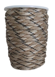 31 m. sand/sort faldskærmsline - 4 mm.